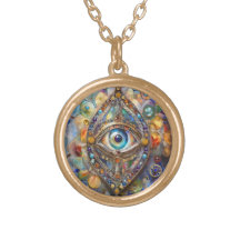 Drittes Auge auf Bleiglas und Bronze