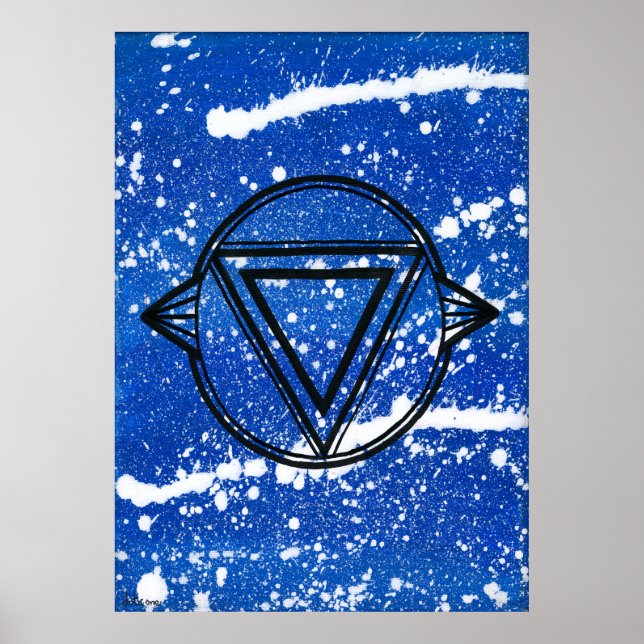 Drittes Auge Chakra - Dots One Poster (Vorne)