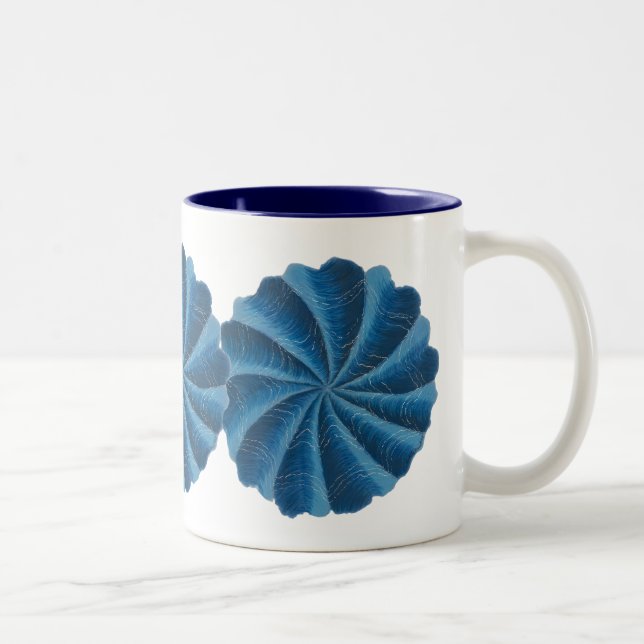 Drittes Auge Chakra Kunst #2 Zweifarbige Tasse (Rechts)
