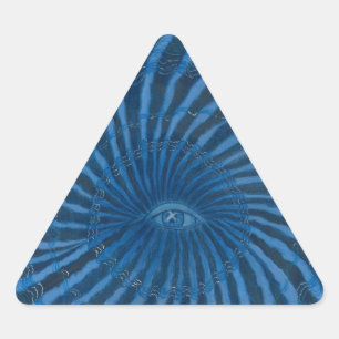 Drittes Auge Chakra Kunst #3 - Intuition Dreieckiger Aufkleber
