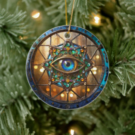 Drittes Auge Landhausstil Bullauge Fenster Keramik Ornament