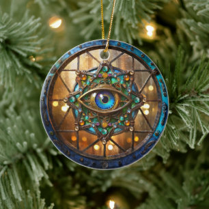 Drittes Auge Landhausstil Bullauge Fenster Keramik Ornament