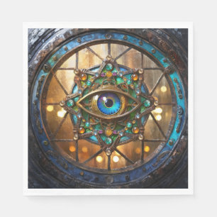 Drittes Auge Landhausstil Bullauge Fenster Serviette