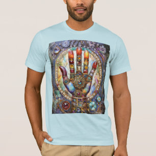 Drittes Auge Mystisches Palm T-Shirt