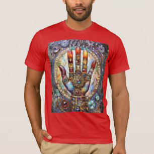 Drittes Auge Mystisches Palm T-Shirt