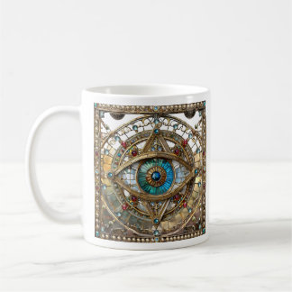 Drittes Auge Verzierte Fensterscheibe Kaffeetasse