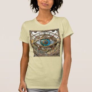 Drittes Auge Verzierte Fensterscheibe T-Shirt