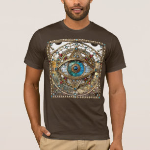 Drittes Auge Verzierte Fensterscheibe T-Shirt