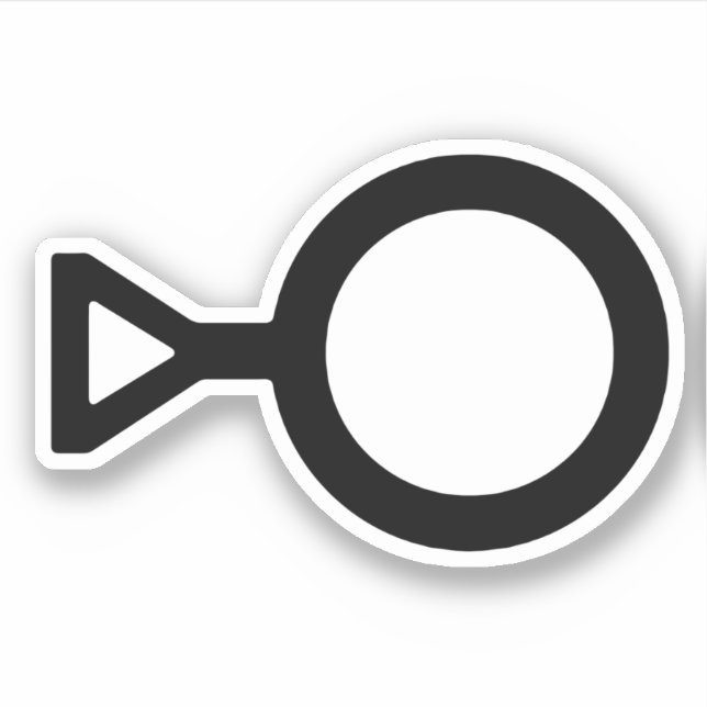 Drittes Geschlechtersymbol Aufkleber (Vorderseite)