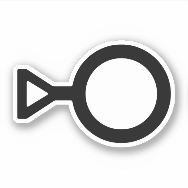 Drittes Geschlechtersymbol Aufkleber (Vorderseite)