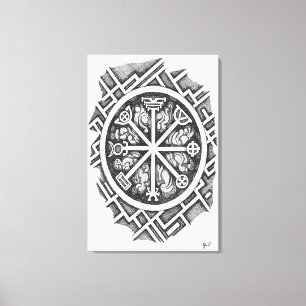 Drittes Pentagramm Quecksilber Leinwanddruck