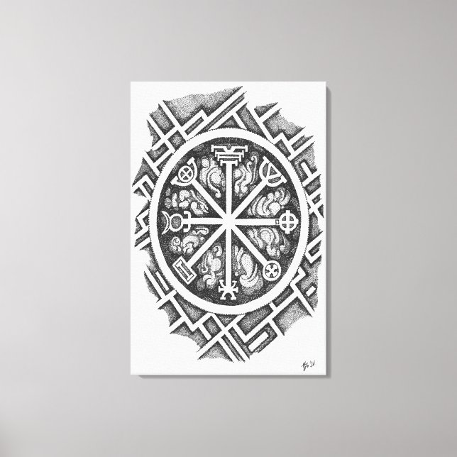 Drittes Pentagramm Quecksilber Leinwanddruck (Vorderseite)