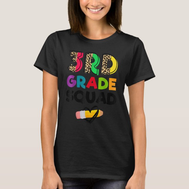 Drittes Team des Squad Leopard Teams T-Shirt (Vorderseite)