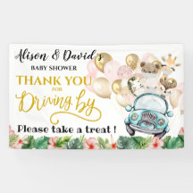 Drive by Baby Dusche WELCOME BANNER | Niedlich Saf