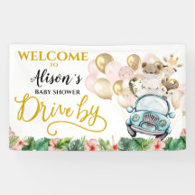 Drive by Baby Dusche WELCOME BANNER | Niedlich Saf