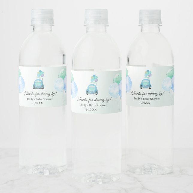 Drive by Baby Showparade Wasserflaschen Labels (Flaschen)