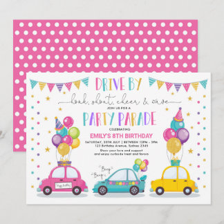 Drive By Birthday Parade Quarantine Party Girl Einladung