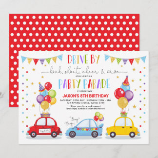 Drive By Birthday Party Parade Quarantine Boy Einladung