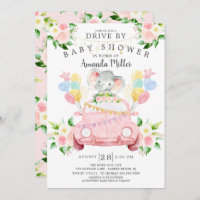 Drive by Elephant Girls Babydusche Einladung