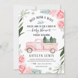 Drive By Winter Baby Dusche Einladung mit LKW
