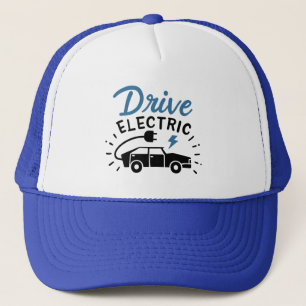 Drive Electric Blue Black Automobile Truckerkappe
