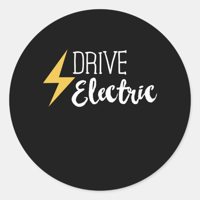 Drive Electric - EV Cars Vehicle Gift Runder Aufkleber (Vorderseite)
