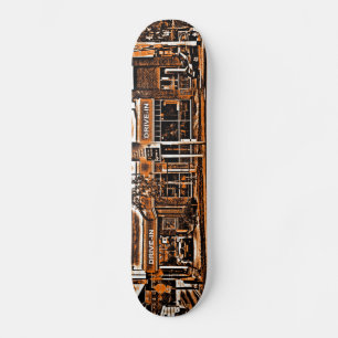 Drive-in Fried Chicken in Orange Skateboard
