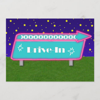 Drive-In-Kino-Party Einladung