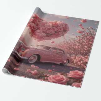 Drive into romance! This nostalgic and dreamy Geschenkpapier