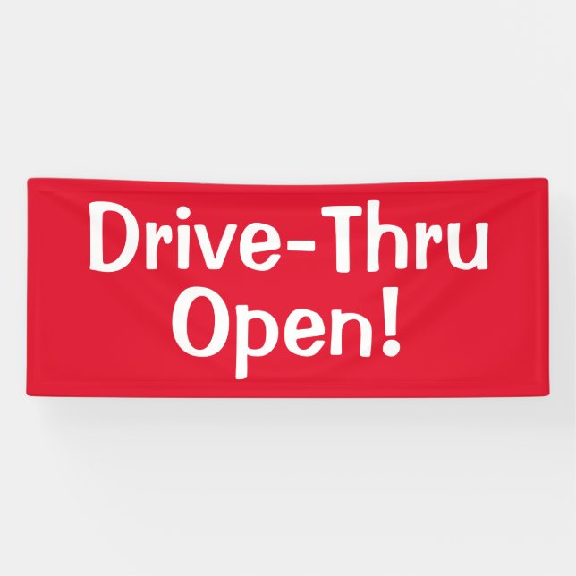 Drive-Thru offen! Banner (Horizontal)