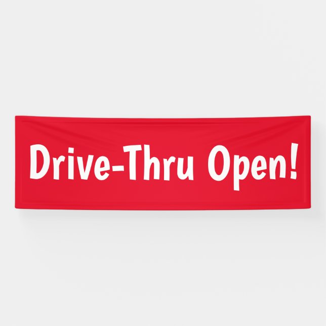 Drive-Thru offen! Banner (Horizontal)