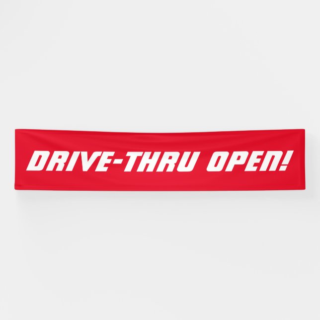 Drive-Thru OFFEN! Restaurant Banner (Horizontal)