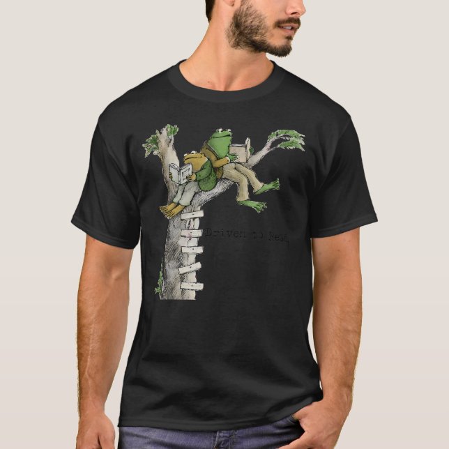 Driven To Read Frog Toad Library Reading T-Shirt (Vorderseite)