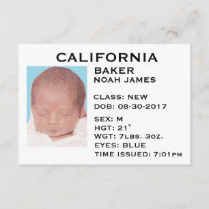 "Driver's License" Baby Ankündigung