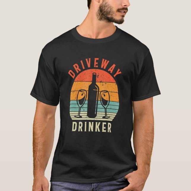 Driveway Drinker Cocktail Party Retro 70er 80er St T-Shirt (Vorderseite)