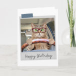 Driving Cat Funny Birthday Card Karte<br><div class="desc">Mit diesem skurrilen und lustigen Katzendesign den Geburtstag eines jeden Katzenliebhabers stärken!</div>