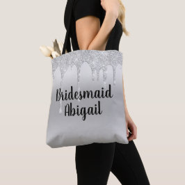 Driving Glitzer Silver Bridesmaid Geschenk Tasche