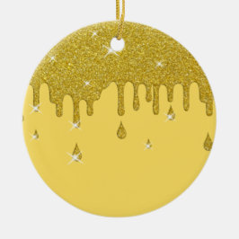 Driving Gold Glitzer Effect & Glitzern Keramik Ornament