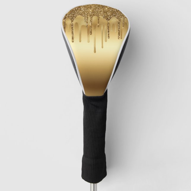 Driving Gold Paint Glitzer Accelerator Funkelnd Golf Headcover (Vorderseite)