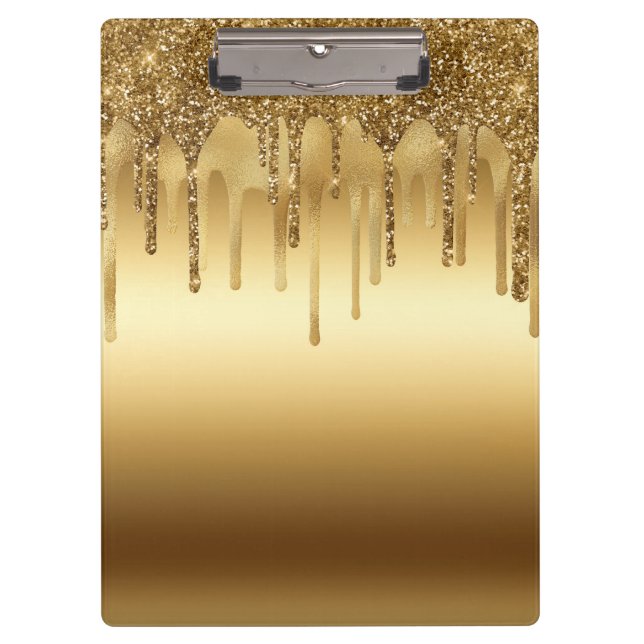 Driving Gold Paint Glitzer Accelerator Funkelnd Klemmbrett (Vorderseite)