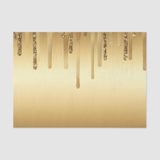 Driving Gold Paint Glitzer Accelerator Funkelnd Seidenpapier (Vorderseite)