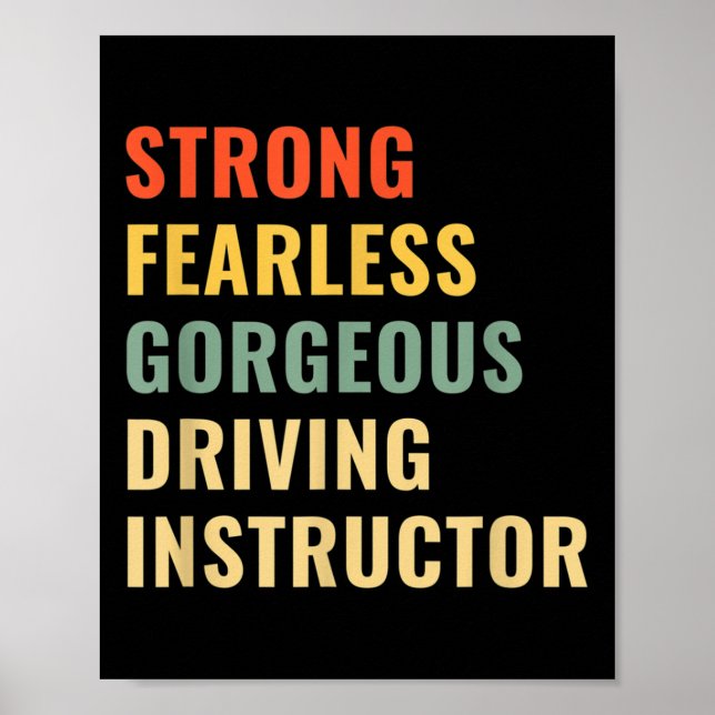 Driving School Teacher Driving Instructor  Poster (Vorne)
