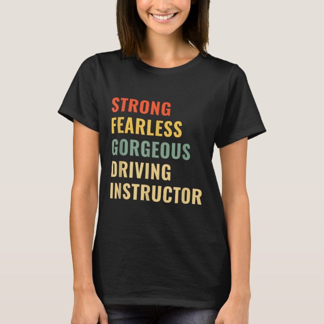 Driving School Teacher Driving Instructor  T-Shirt (Vorderseite)