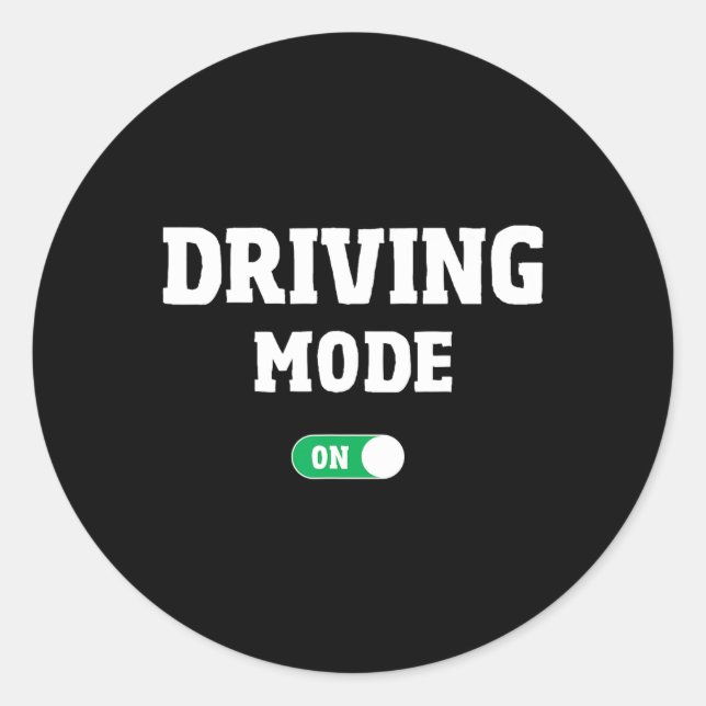 Driving School Test - Funny Driver's License Drivi Runder Aufkleber (Vorderseite)