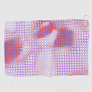 Drizzled Spots unter Gitter rustikale antiquierte Golfhandtuch