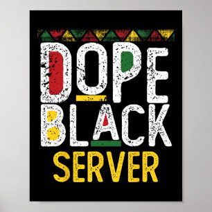Droge Schwarz Server Black History Month Poster