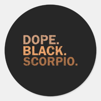 Drogen Schwarz Skorpion Melanin Afrikanischer Tier Runder Aufkleber