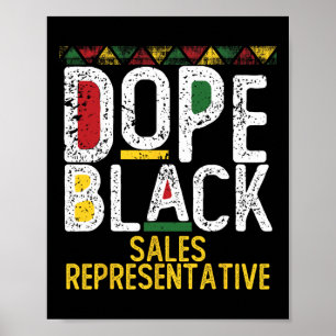 Drogen Schwarz Verkaufsvertreter Black History Mon Poster