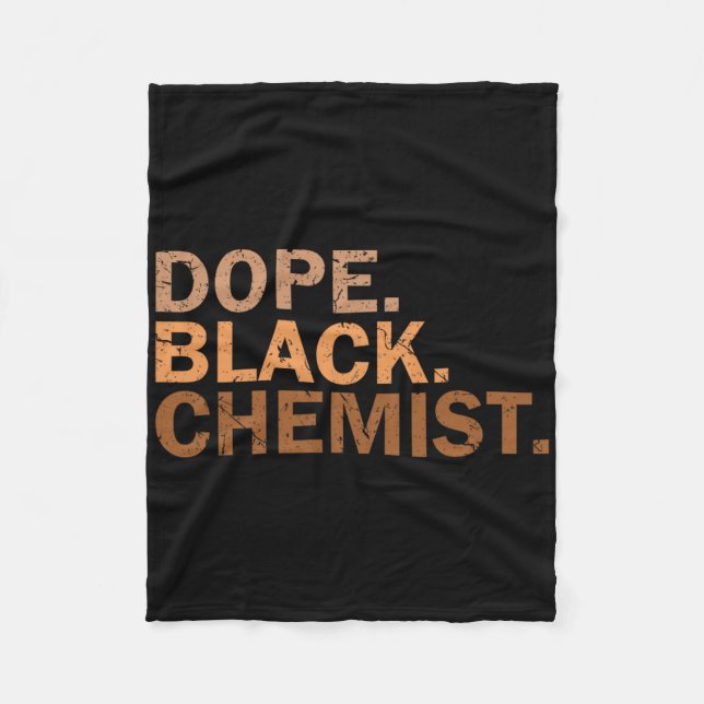 Drogen Schwarzer Chemiker Melanin Schwarzer Monat  Fleecedecke (Vorderseite)