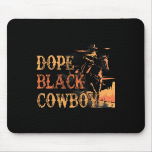 Drogen Schwarzer Cowboy Western Afrikanischer Amer Mousepad